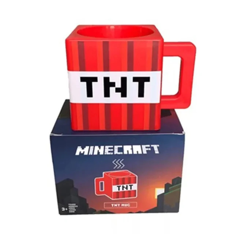 230Ml Minecraft 3D Mug Capacity TNT Block Grass Pink Pig and Horse Novelty Mug