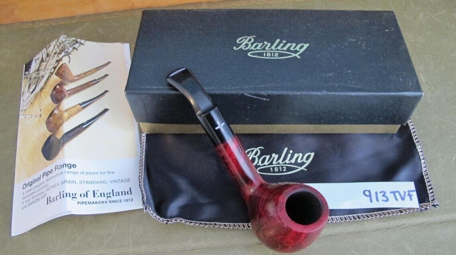Barling Pipe 913 \'The Very Finest\' Red Garnet TVF - NEW OLD STOCK