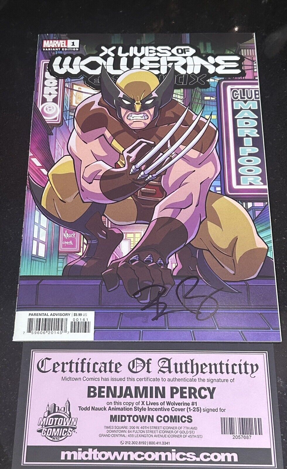 X-LIVES OF WOLVERINE #1 INCENTIVE 1:25 ANIMATION STYLE COVER SIGNED NM