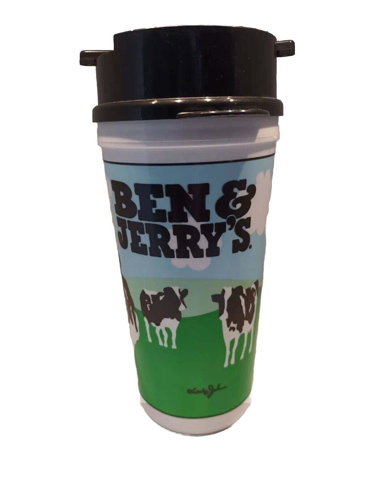 1997 BEN & JERRY\'S Ice Cream Plastic Travel Mug  Coffee Cup - Retro 
