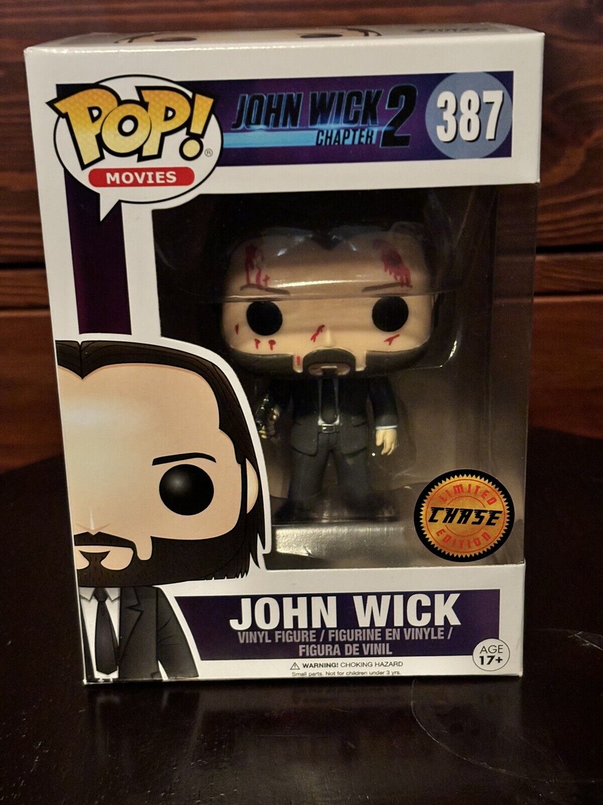 John Wick Funko Pop John Wick #387 (CHASE) (Bloody) in Plastic Protector