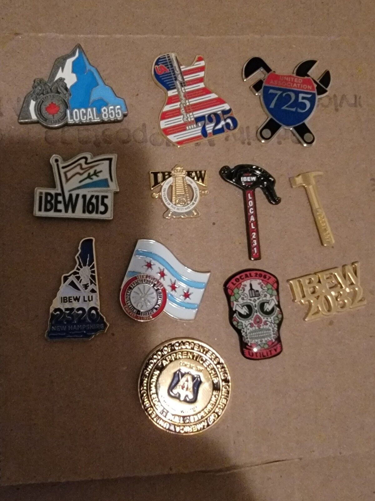 12 Trade Union Pins