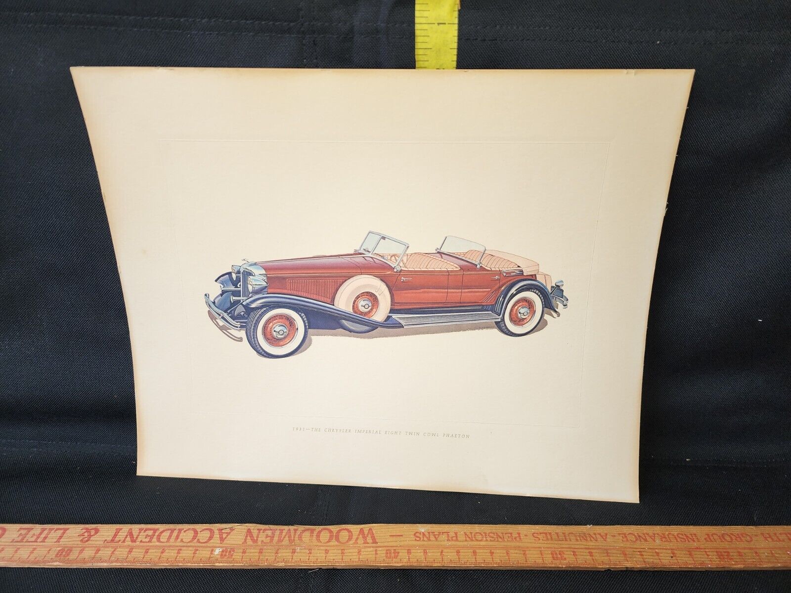 Vintage Art Print 1931 Chrysler Imperial Ready to Be Framed 