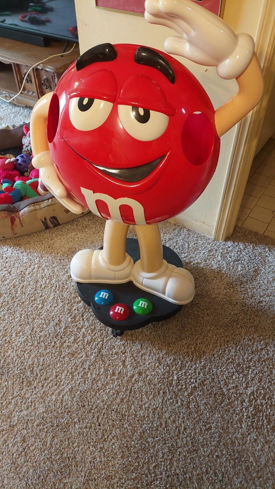 M&M Rare RED Candy Character 36’’ Life Size Store Display On Wheels SUPER DEAL 