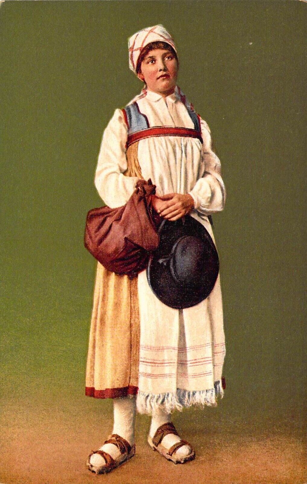 c.\'07,  Europe Charm Costumed Women, #107, Ticino,  Zurich Publ.,  Old Postcard