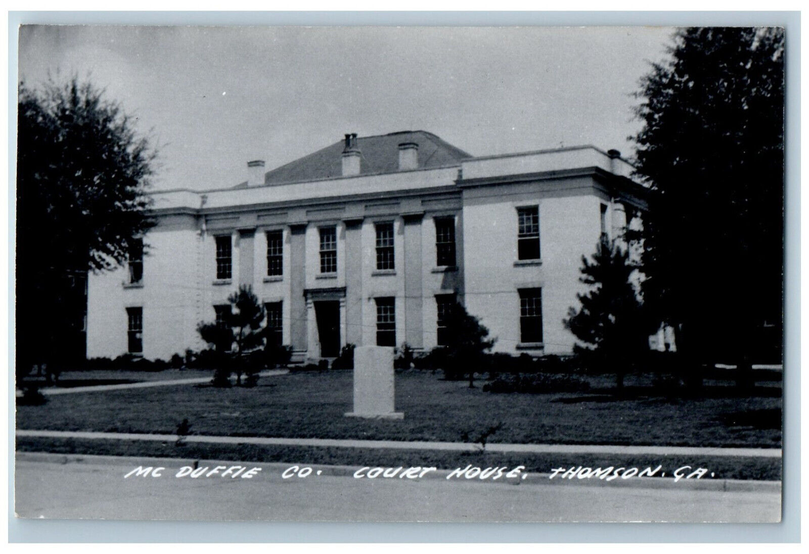 Thomson Georgia GA RPPC Photo Postcard Mc Duffie County Court House c1950\'s