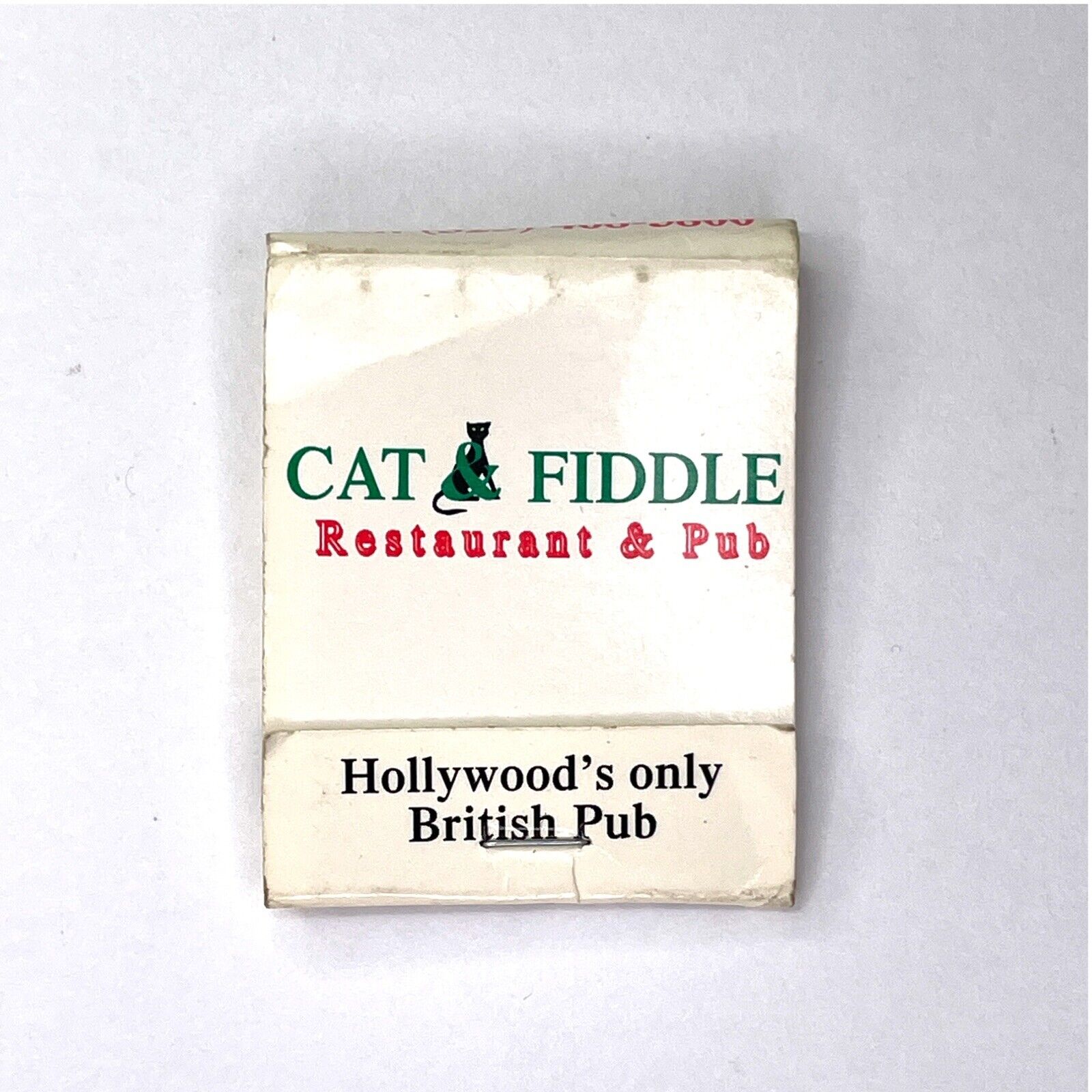 Cat And Fiddle Matchbook Hollywood Vintage 2000s Restaurant Bar Matches Retro