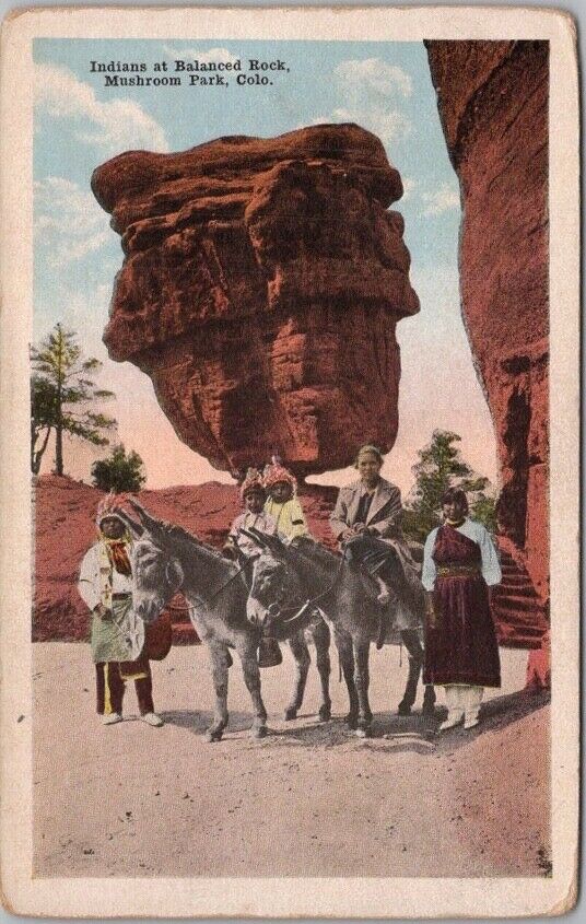 1923 Colorado Springs Postcard GARDEN OF THE GODS 