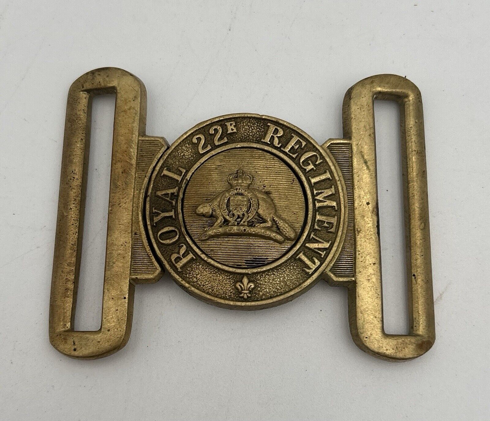 Antique 22nd Royal Regiment Belt Buckle Brass