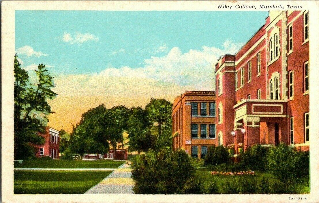 1930\'S. WILEY COLLEGE. MARSHALL, TX. POSTCARD. V25