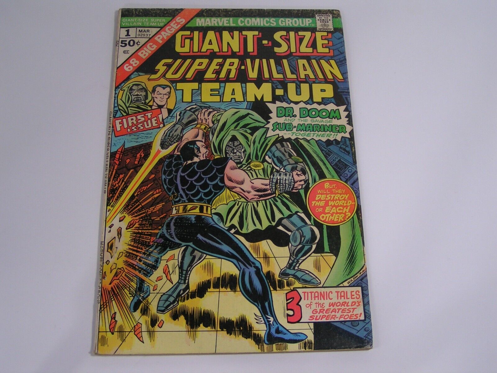 Giant-Size SUPER-VILLAIN TEAM-UP #1 Dr Doom Sub-Mariner 1975