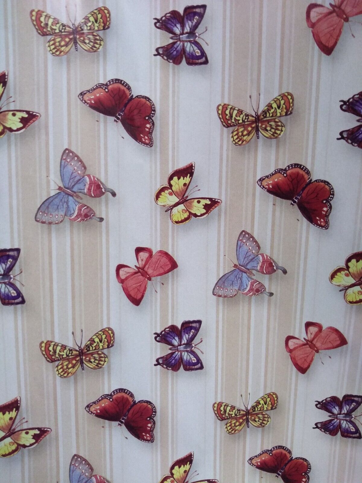 butterflies butterfly pattern wrapping paper vintage WWF Wildlife Fed. 17x20\