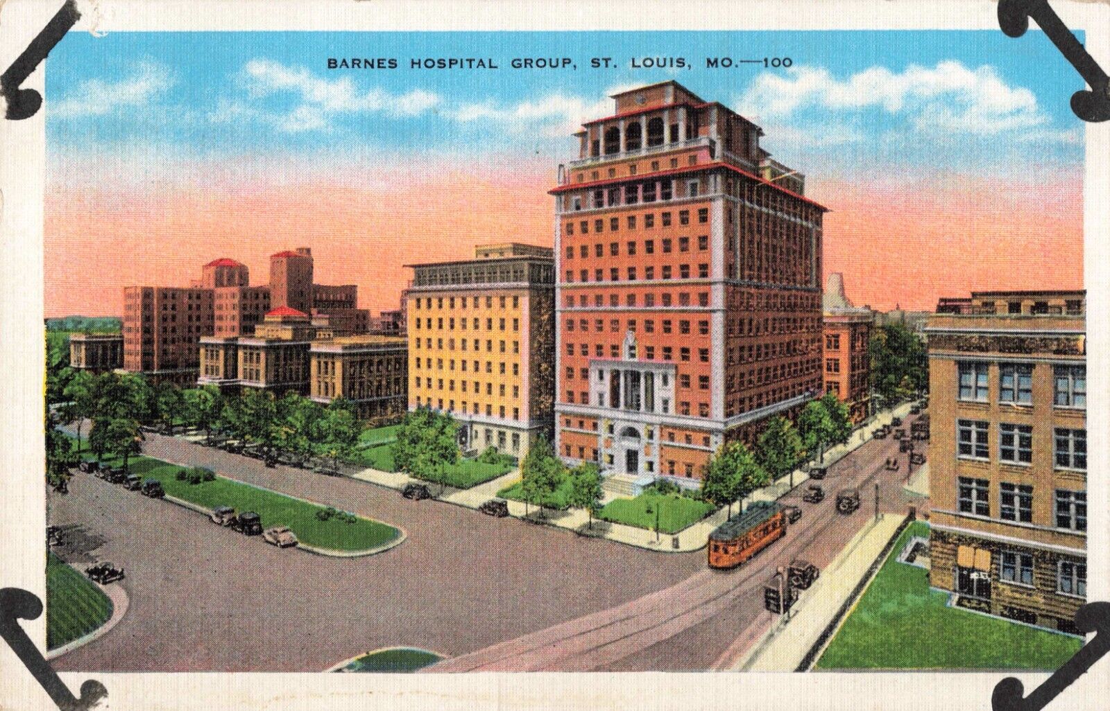 St. Louis MO Missouri, Barnes Hospital Group Buildings, Vintage Postcard