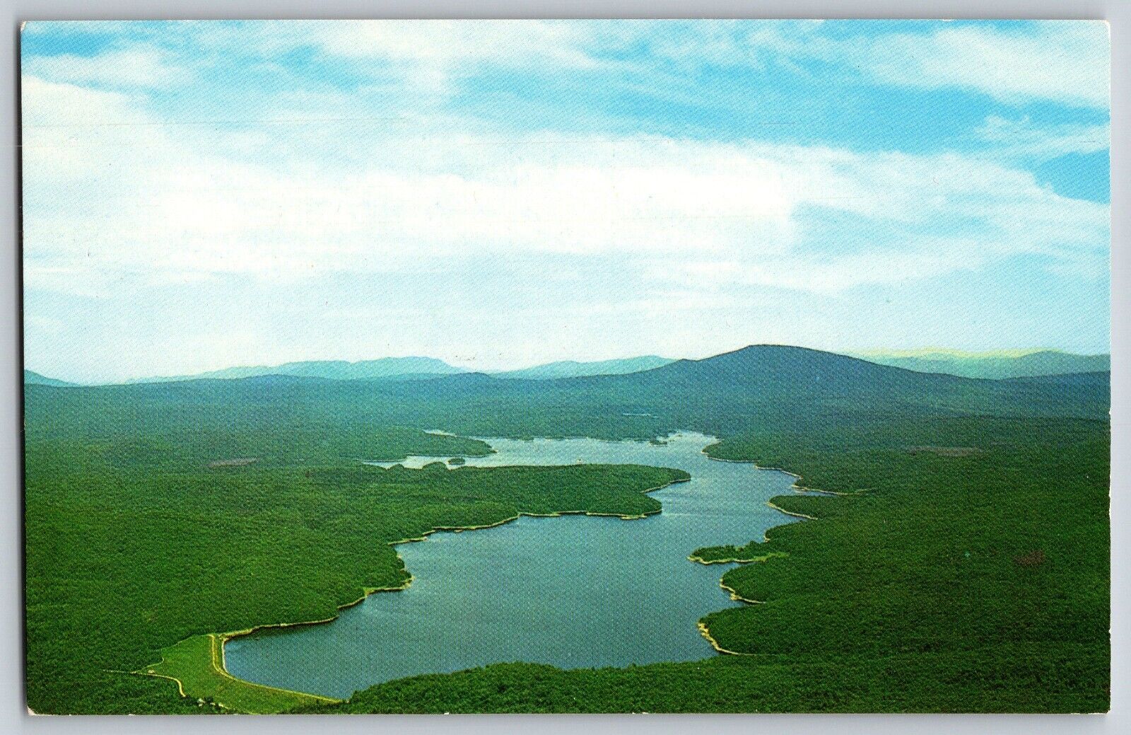 Vermont VT - Air View Somerset Reservoir - Vintage Postcard - Unposted
