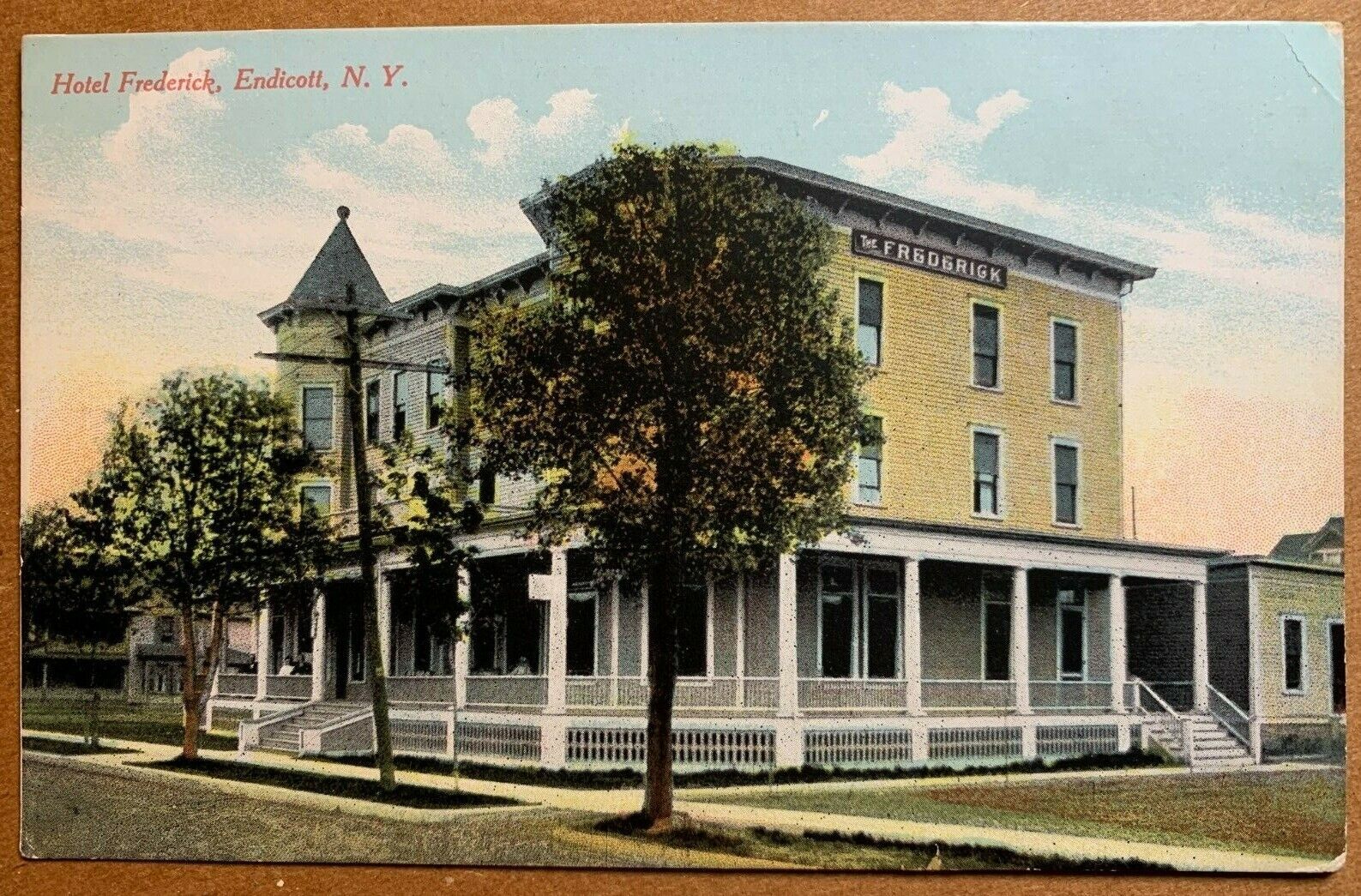 Postcard Endicott NY - c1910s Hotel Fredrick