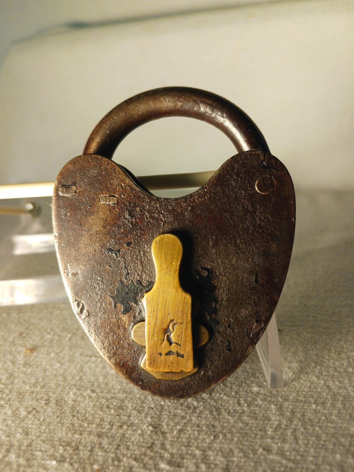 Antique Heart Shaped Padlock No Key For Lock Vintage D M & Co?