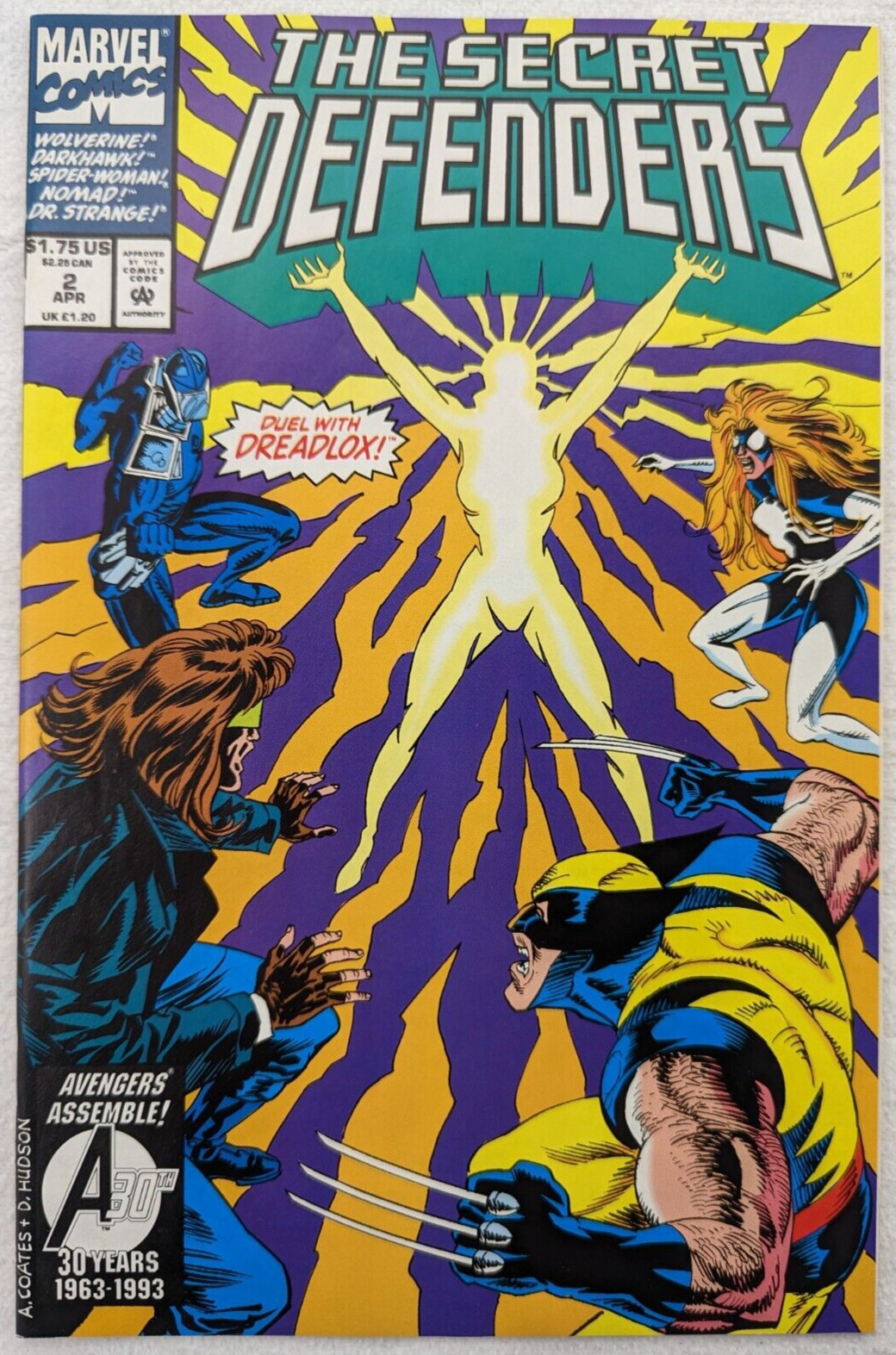 The Secret Defenders Vol 1 #2; Marvel APR 1993; Dr Strange; Wolverine