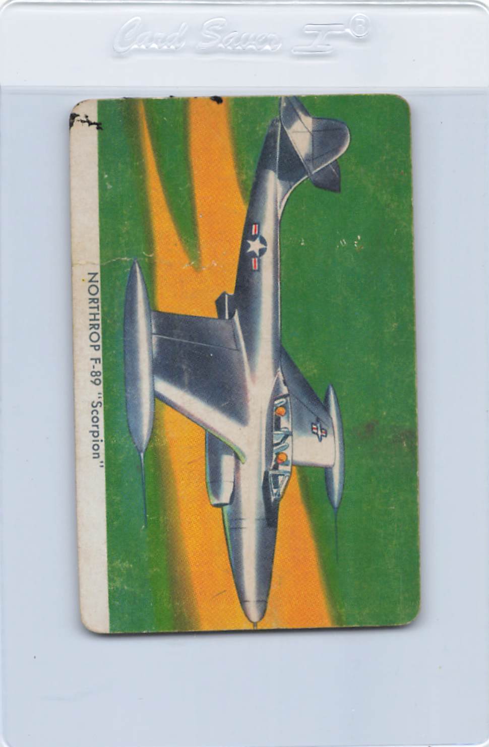 1957 Quaker Pack-O-Ten Warplanes Northrop F-89 Scorpion VG *DA-D615