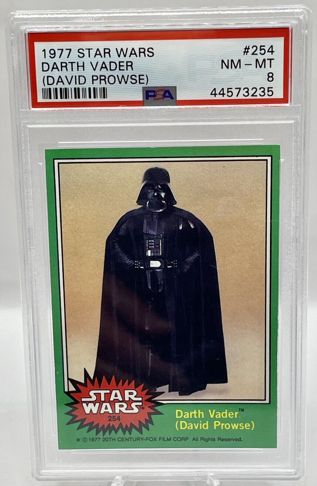 1977 Topps Star Wars #254 Darth Vader (Dave Prowse) PSA Graded NM-MT 8