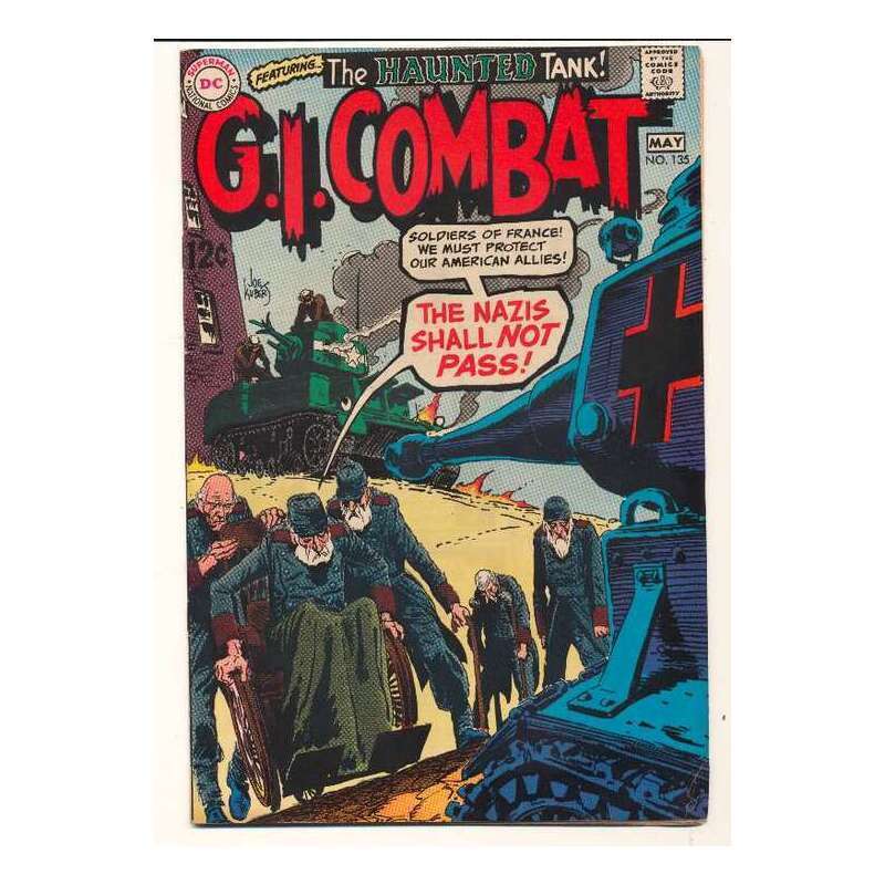 G.I. Combat #135  - 1957 series DC comics VF minus Full description below [k%