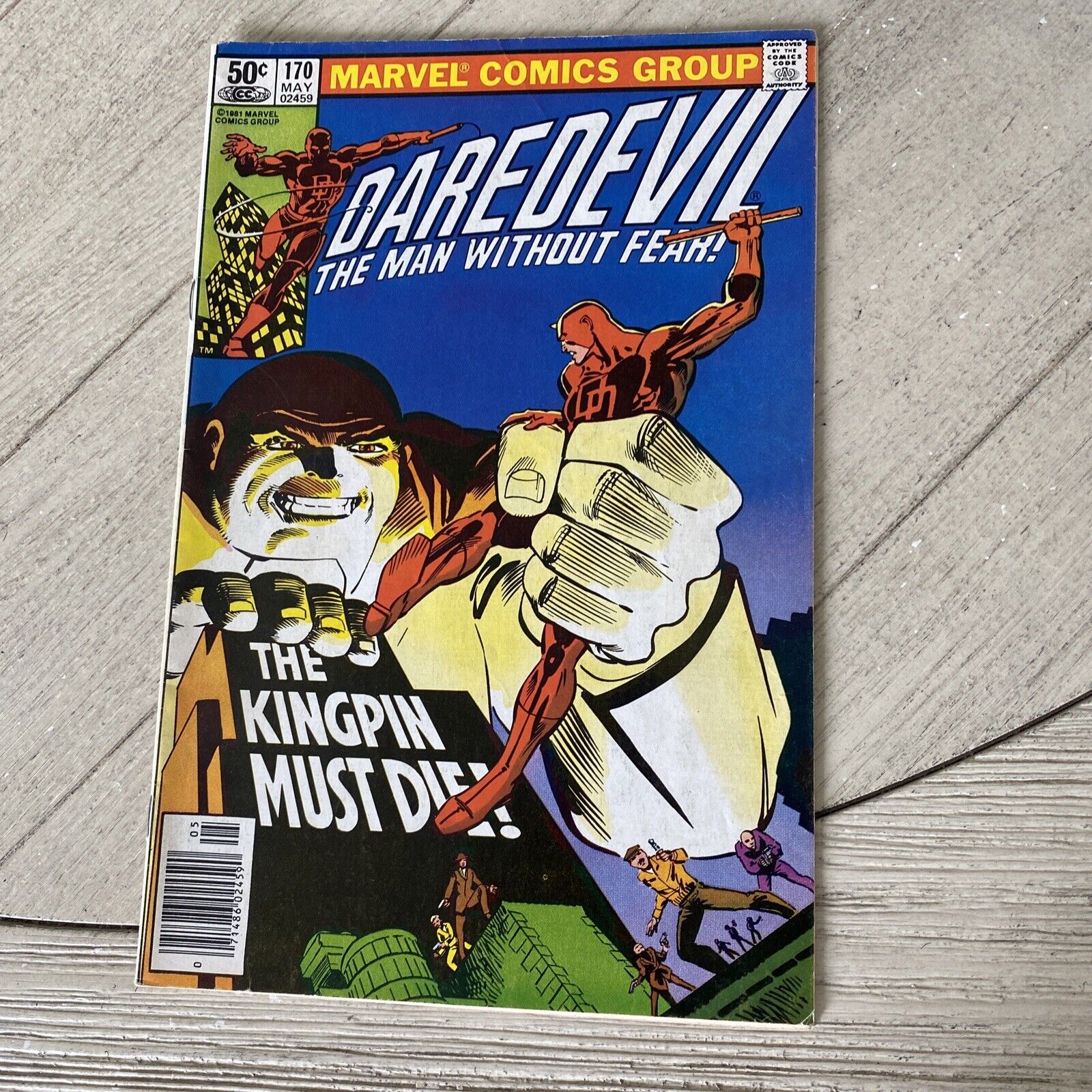 1981 marvel comics daredevil the man without fear issue number 170