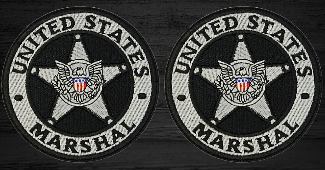 United States Marshal Embroidered Law enforcer Patch  | 2PC HOOK BACKING  3.5