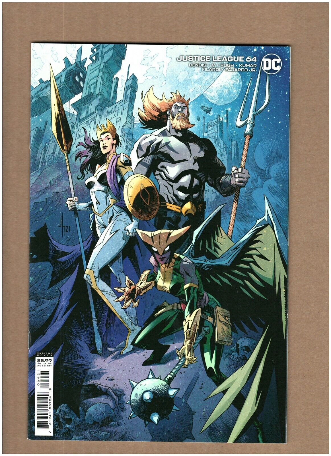 Justice League #64 DC Comics 2021 Cardstock Variant 1st United app. NM- 9.2