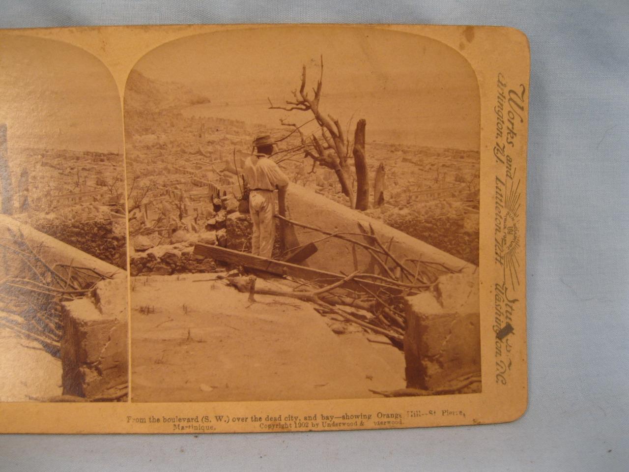 Stereoview Underwood 1902 From The Boulevard Orange Hill St Pierre Martinique O