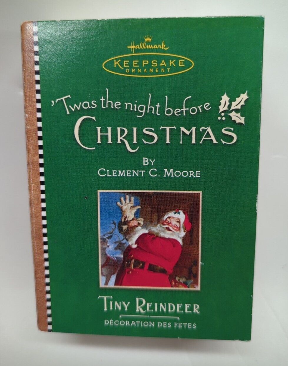 Hallmark Keepsake Twas The Night Before Christmas Reindeer Ornament 2001 Vol 3