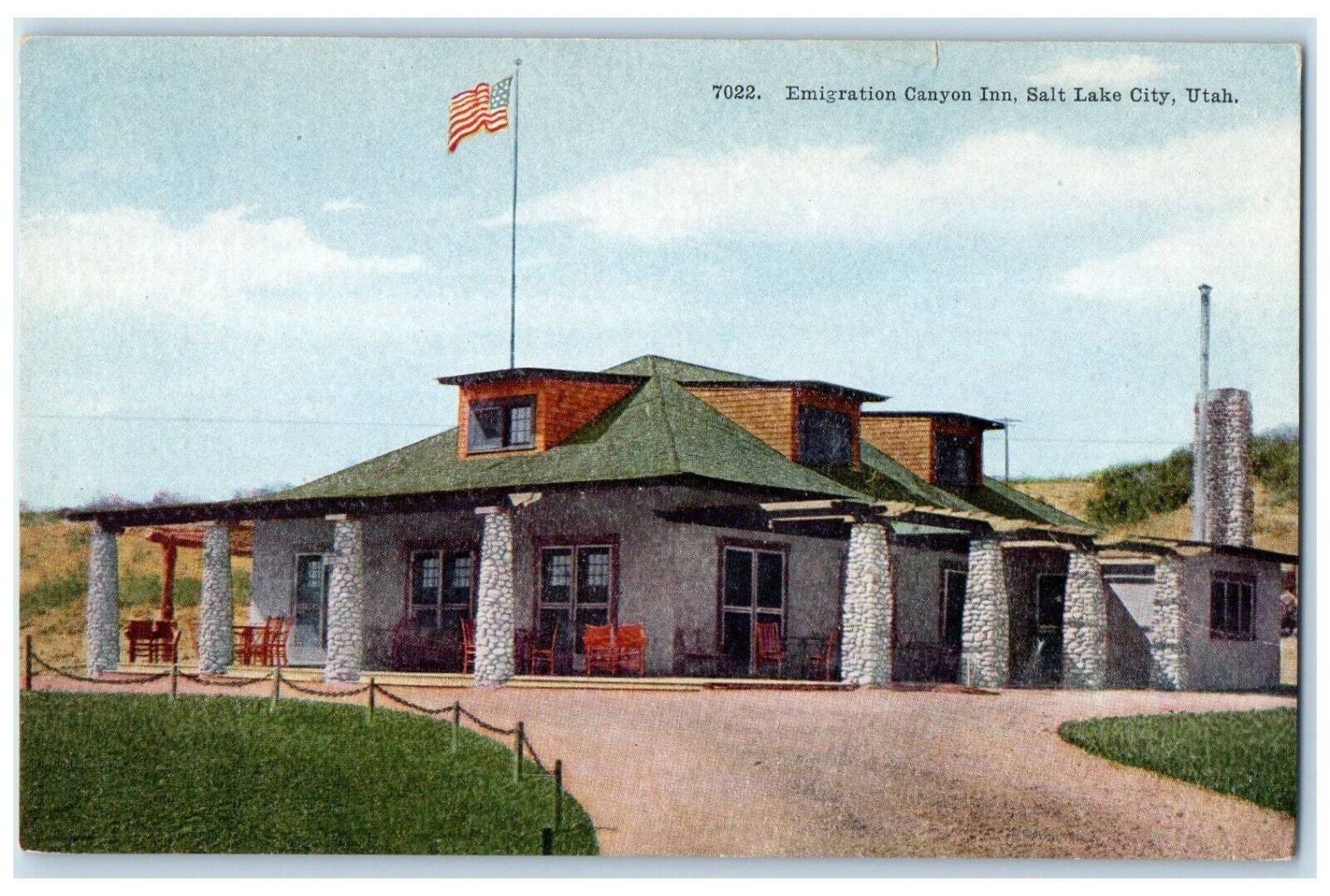 1910 Exterior Emigration Canyon Inn Salt Lake City Utah Vintage Antique Postcard