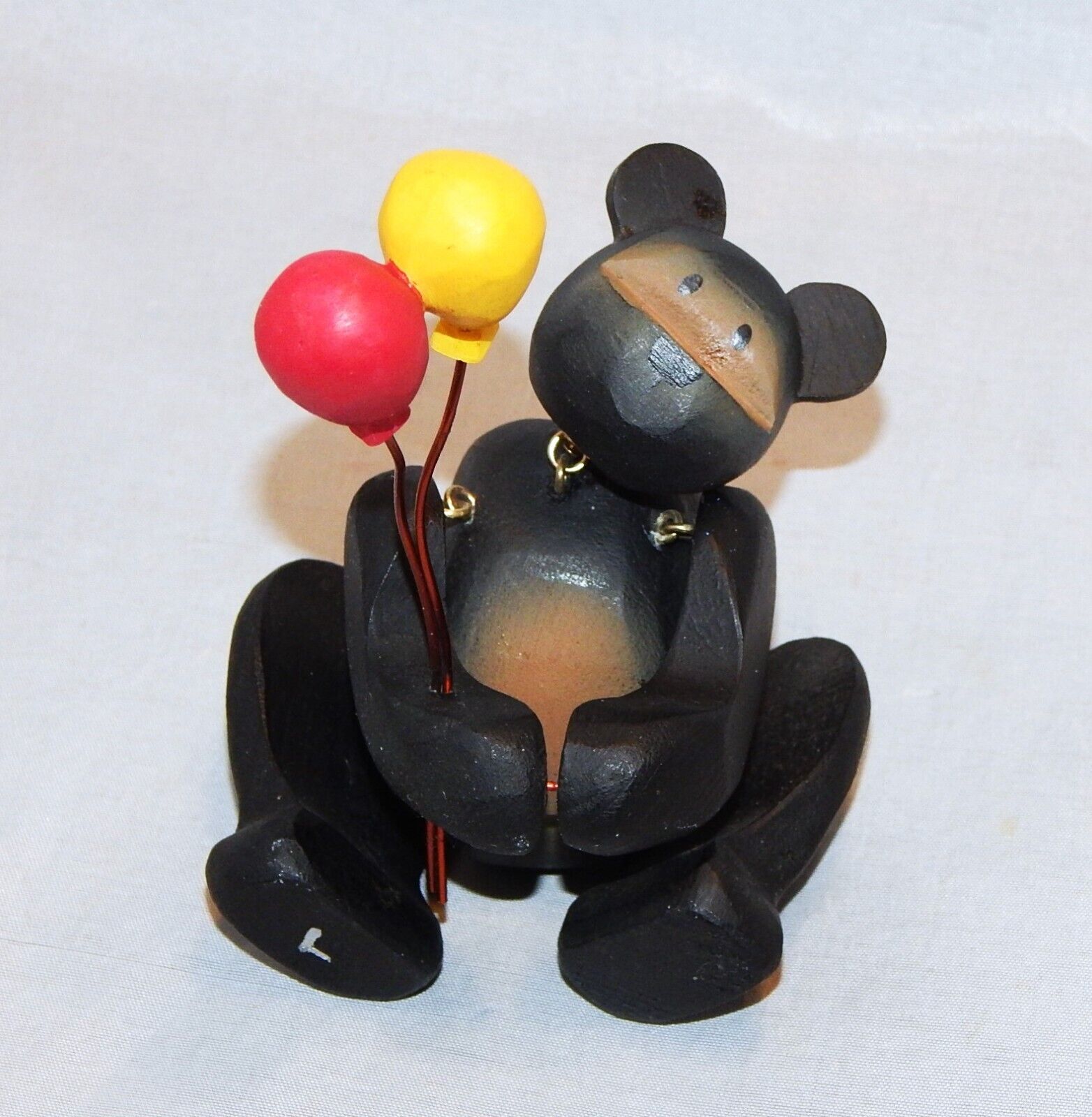 Giftcraft Pozy Bears Celebration Let's Party Black Bear w/ Balloons Figurine