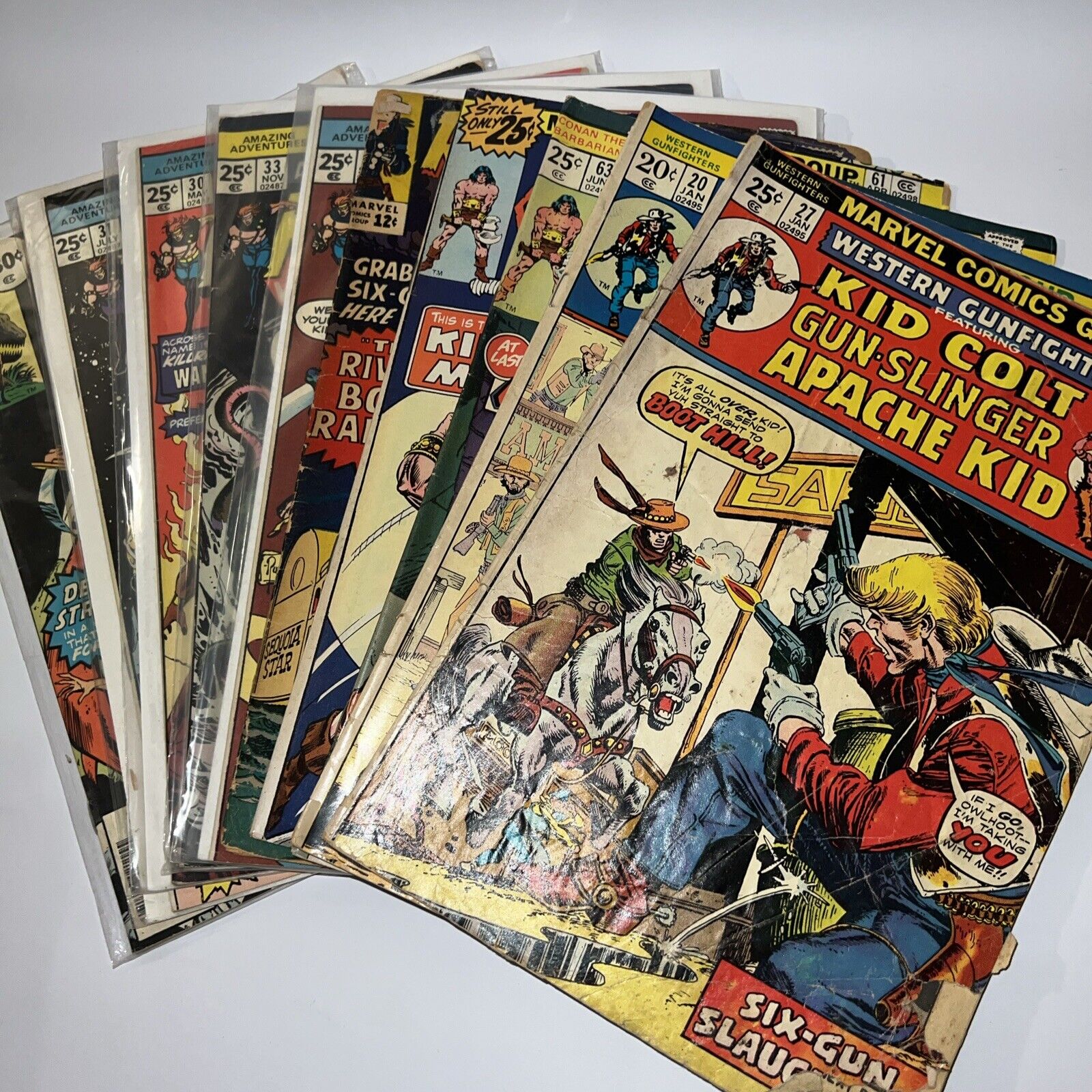 Marvel Comic Books Mixed Lot Of 10 Back Issues Pre-Owned