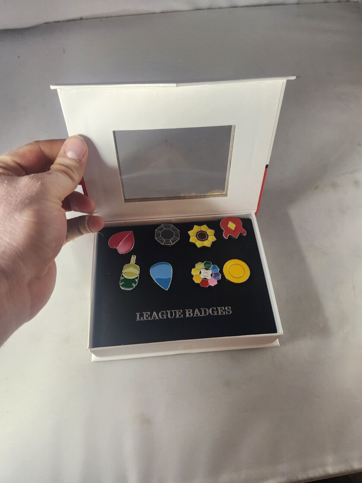 Pokemon Kanto Gen 1 Badges - All 8 Badges in display box