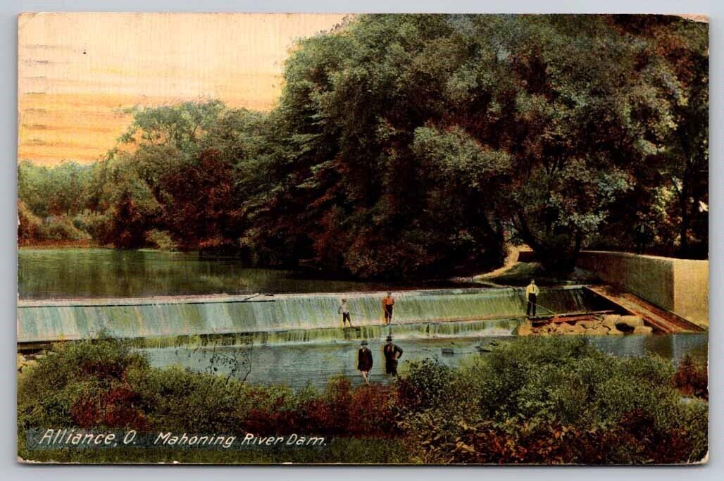 eStampsNet - Mahoning River Dam Alliance OH 1913 Postcard