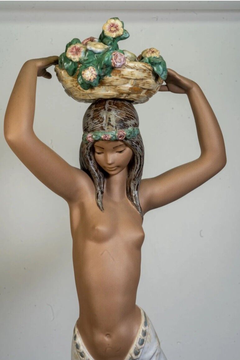 Mint Lladro Native Woman Odalisca Nude #3502 Stands 30” tall Retails $3,550
