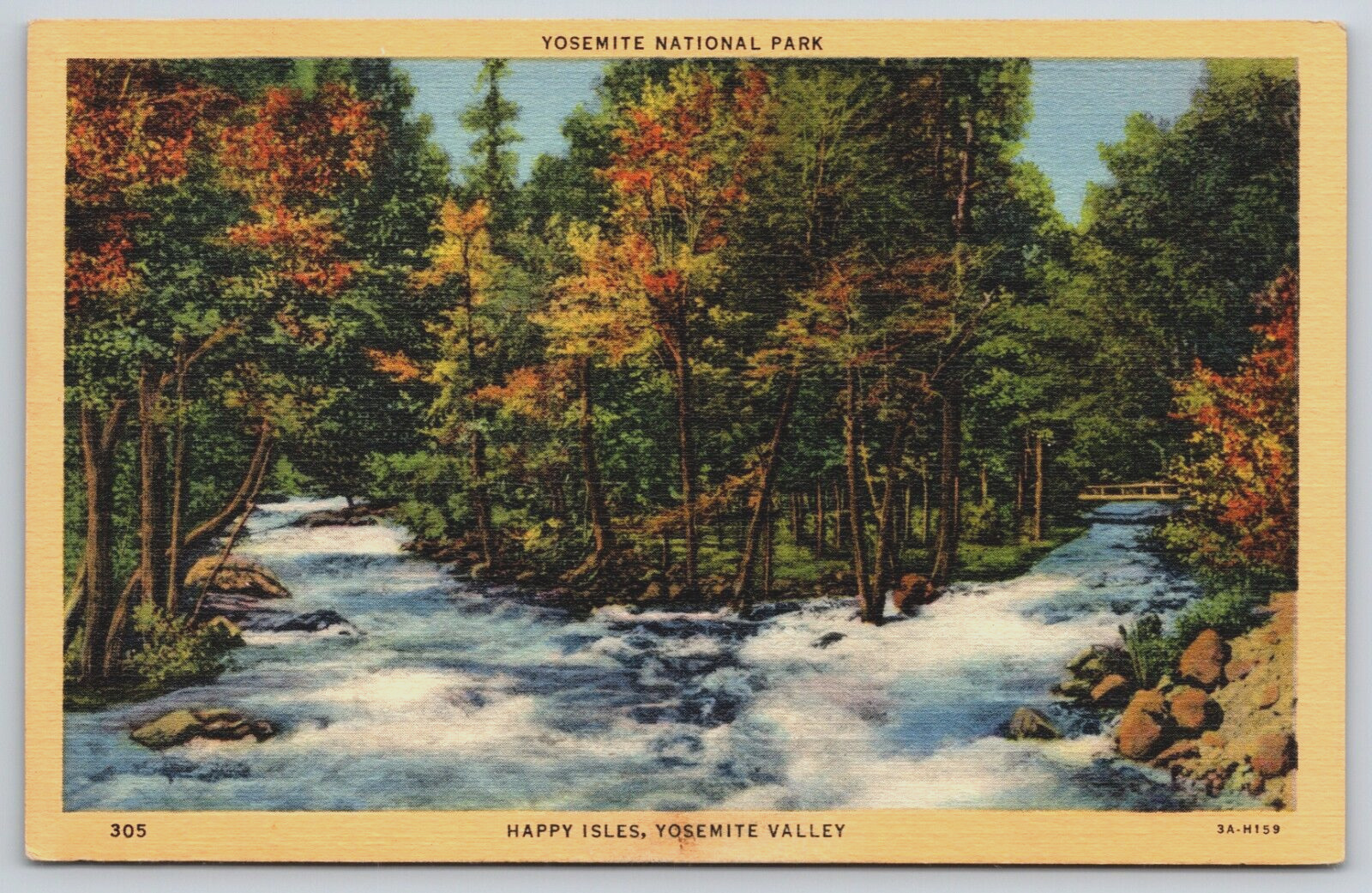 Postcard Happy Isles, Yosemite Valley, California Unposted