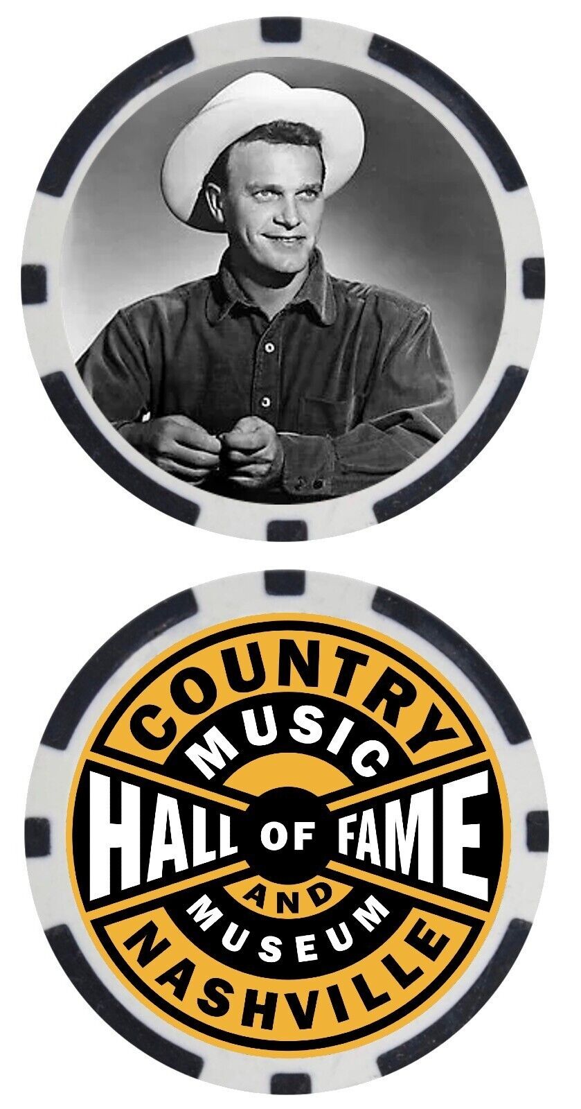 EDDY ARNOLD - COUNTRY MUSIC HALL OF FAMER - COLLECTIBLE POKER CHIP