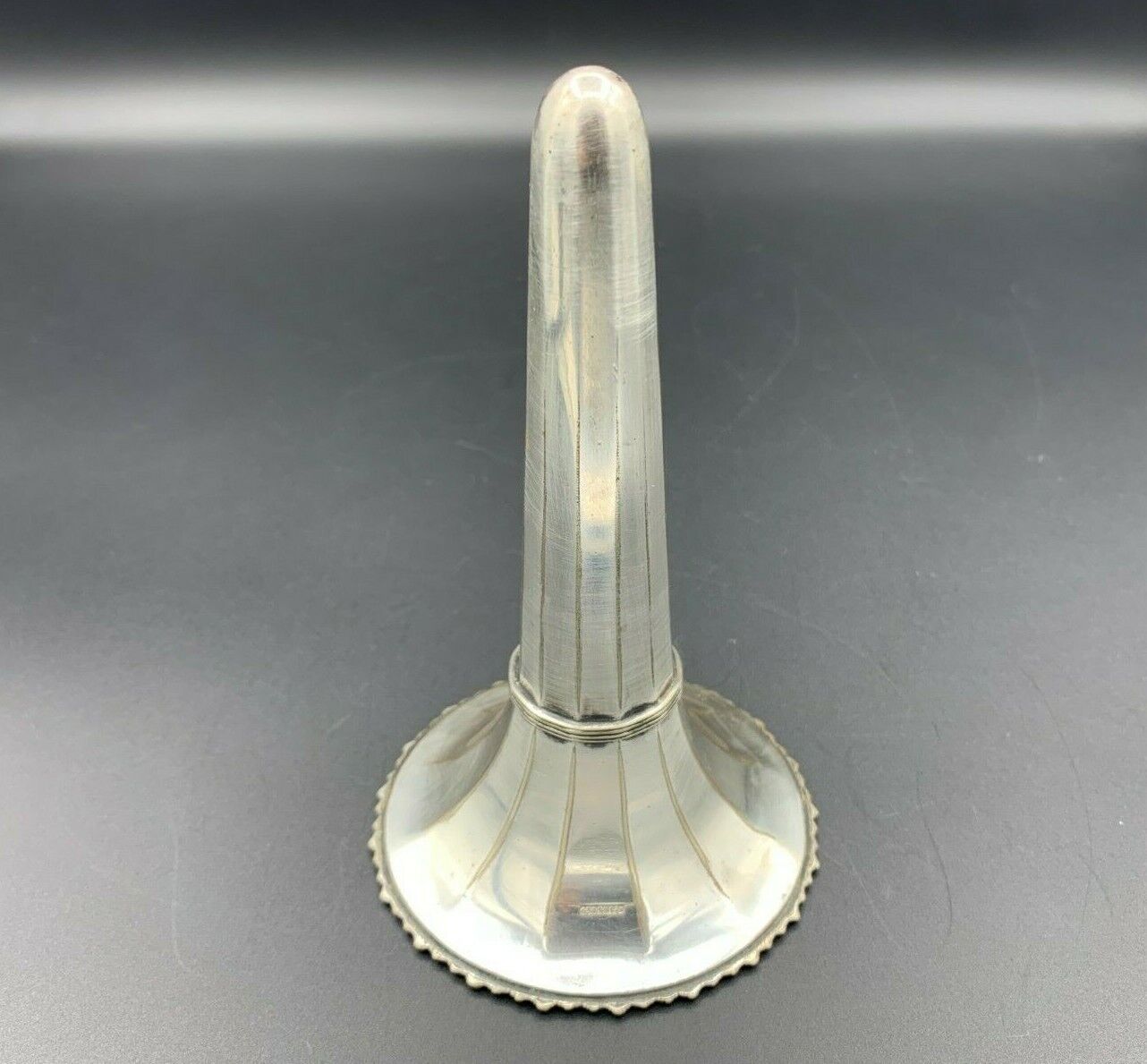 Antique Silver Plate Conical Epergne Piece Bud Vase Flute Mouth Marked c.1920\'s