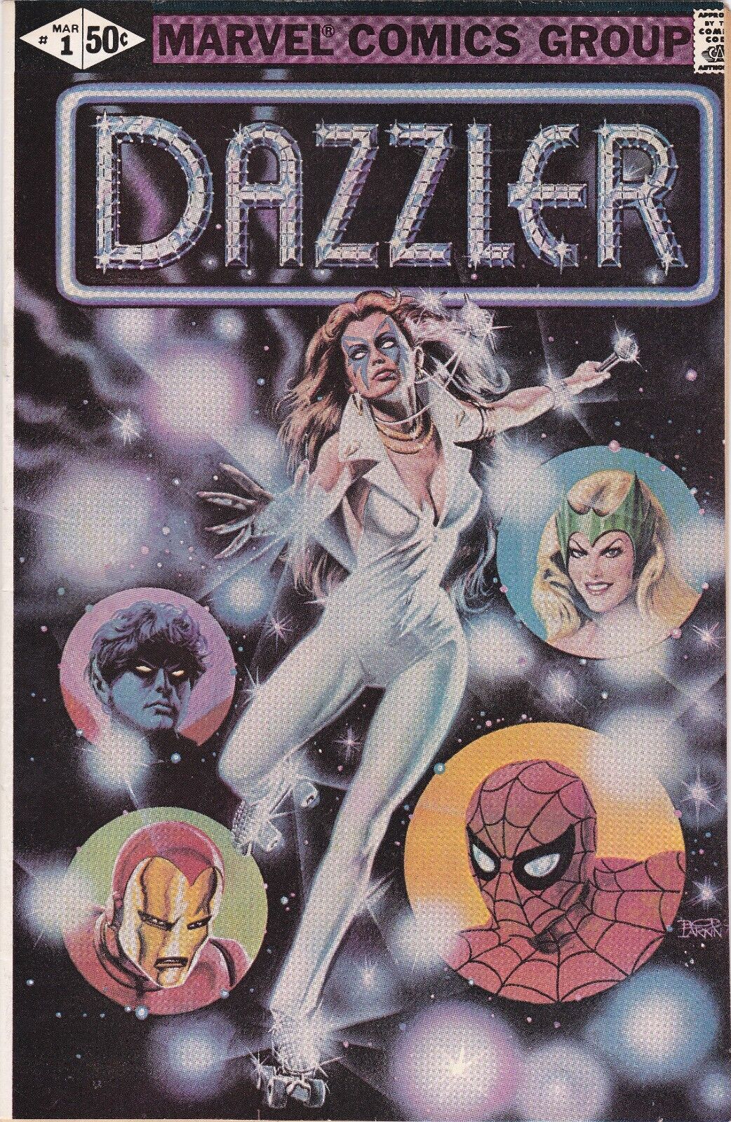 Dazzler # 1 ( Mar 1981 Marvel) Print Error Pages 24 & 25 w/out Color; VF- (7.5)