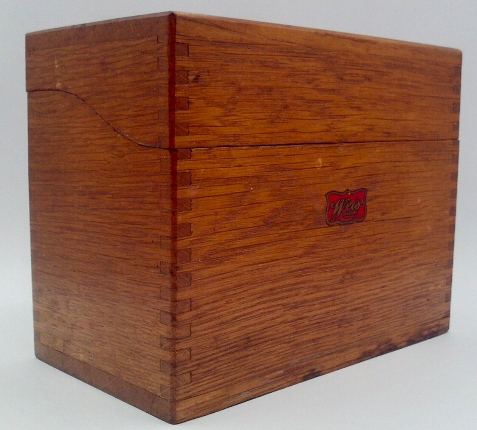 Vintage Weis Wood Recipe Box