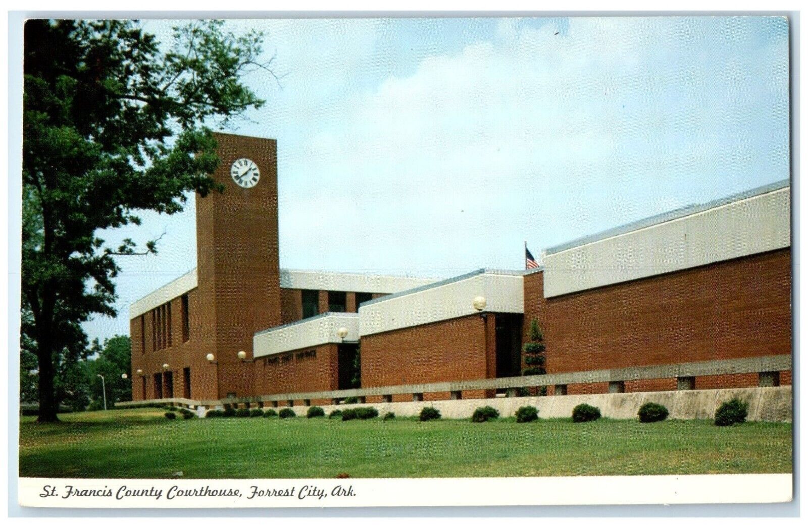 c1960 St. Francis County Courthouse Exterior Forrest City Arkansas AR Postcard