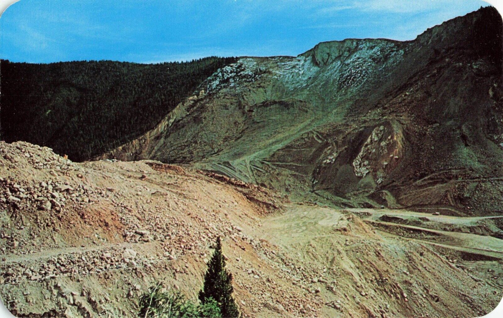 Scene of  Earthquake/Lanslide West Yellowstone, Montana Vintage PC