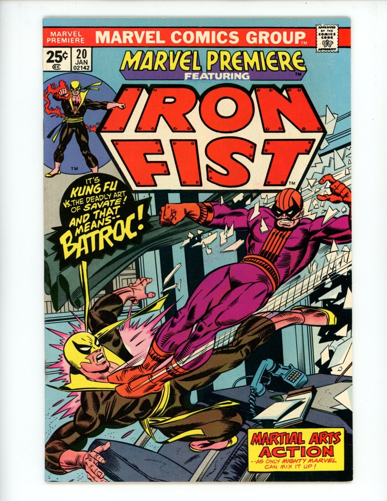 Marvel Premiere #20 Comic Book 1975 VF 1st App Batroc Iron Fist MVS Intact