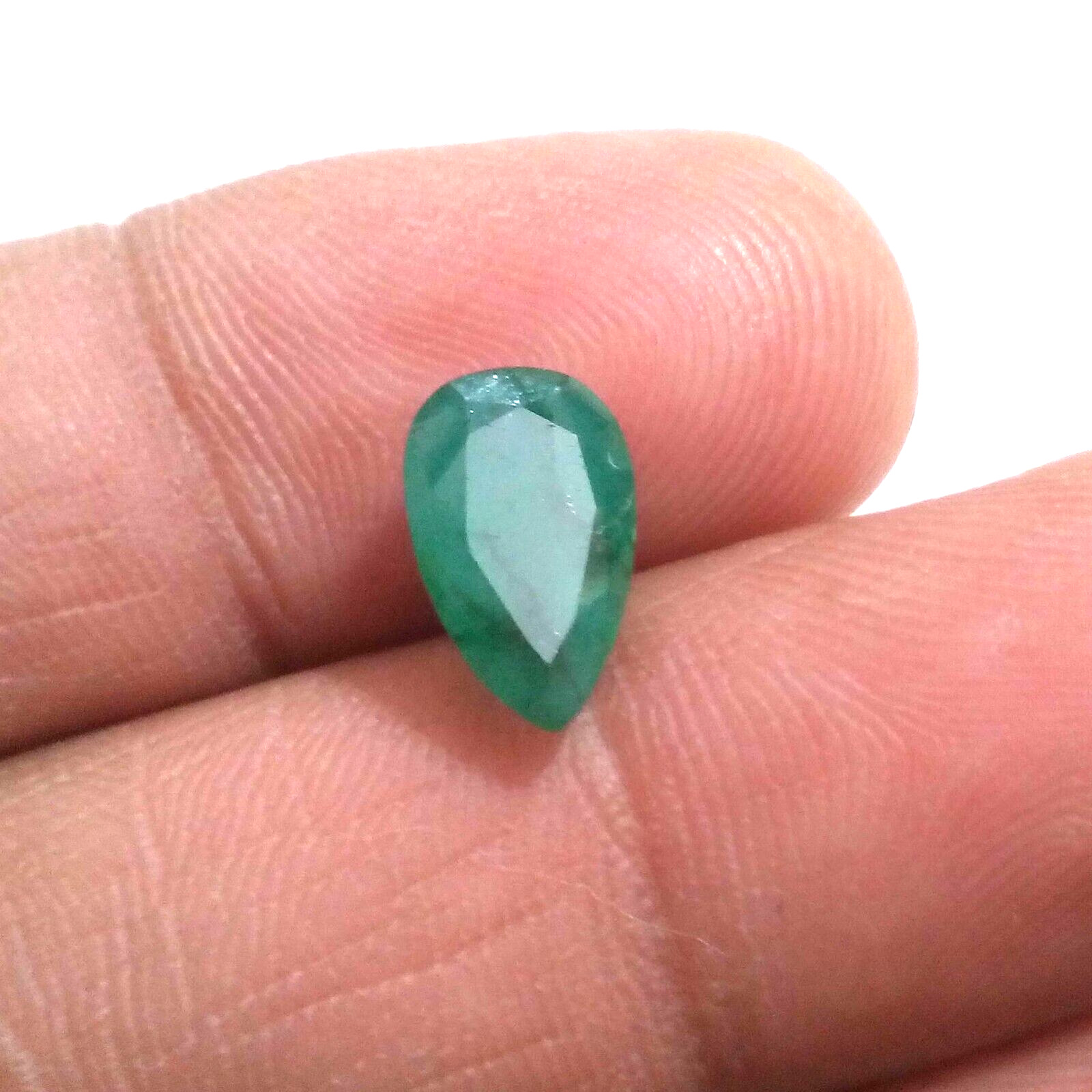 Fabulous Zambian Emerald Pear Shape 3.80 Crt Top Green Faceted Loose Gemstone