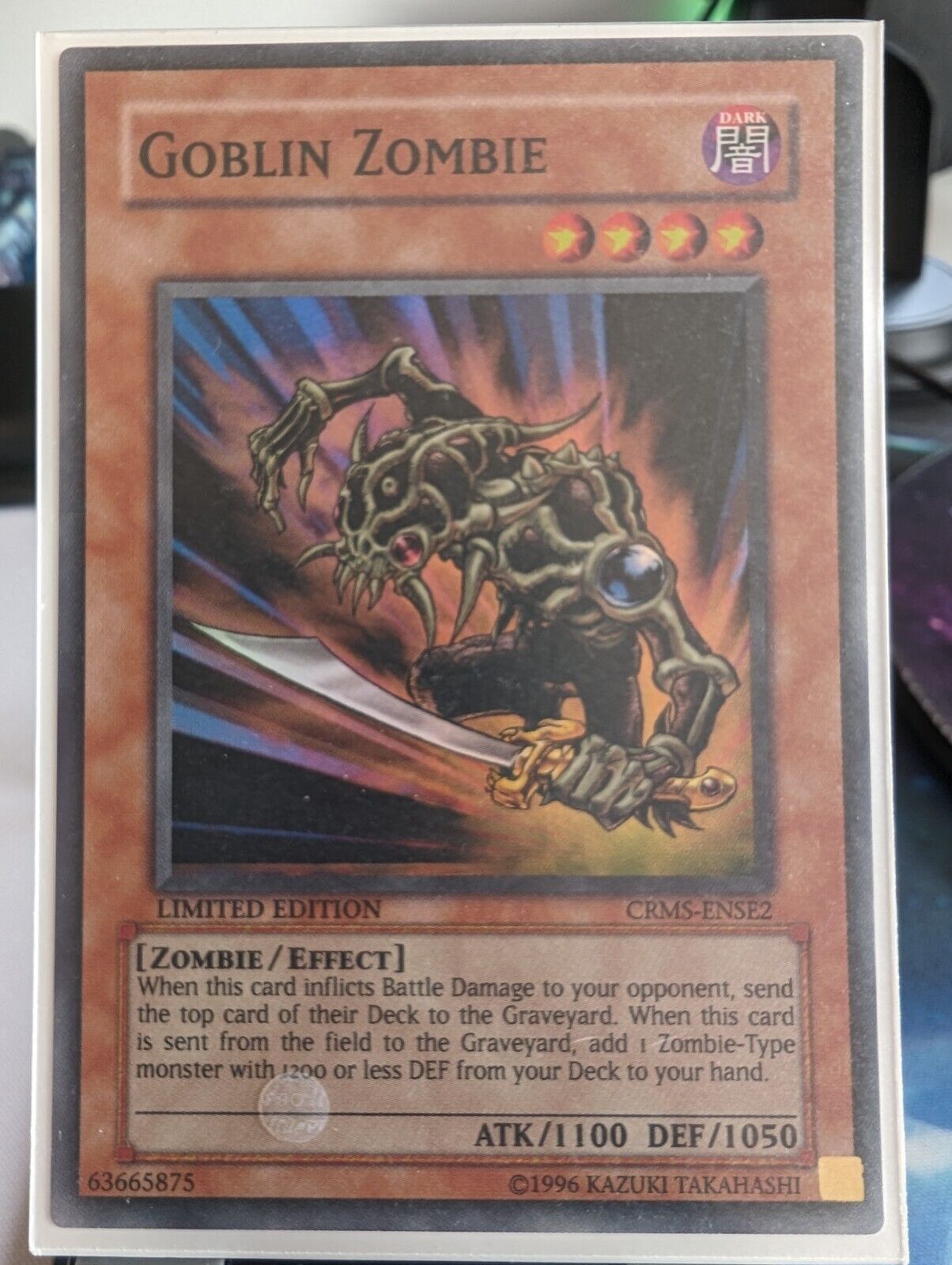 YuGiOh Goblin Zombie CRMS-ENSE2 Super Rare