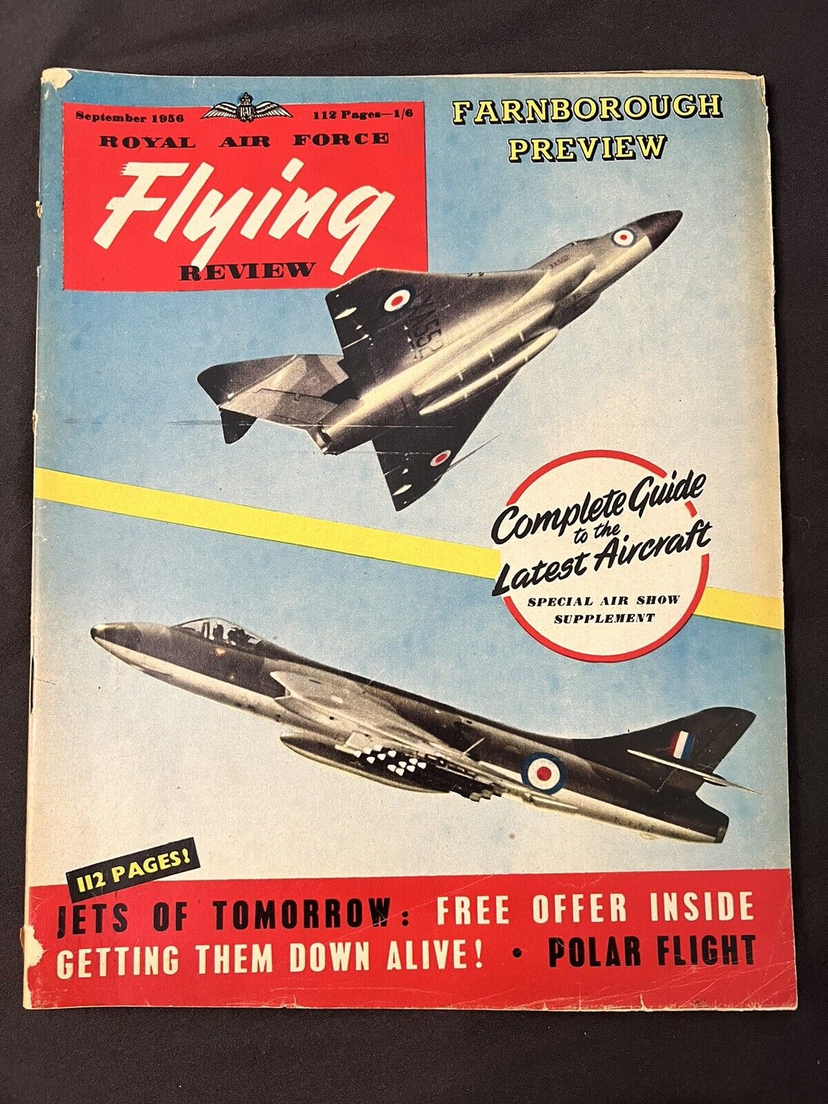 RAF FLYING REVIEW Magazine Sept 1956 The Mighty Wyvern with cutaway drawings