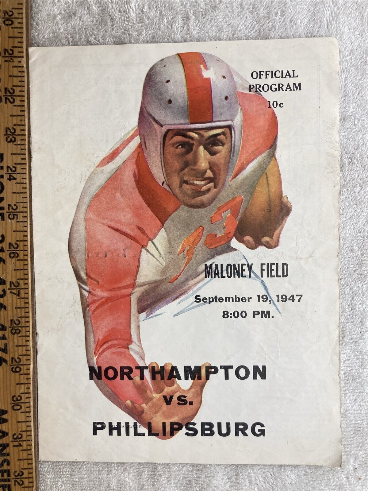 1947 Northampton vs Phillipsburg High School Football Program NJ PA Vtg