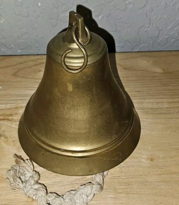 Vintage Large Solid Cast Brass Bell
