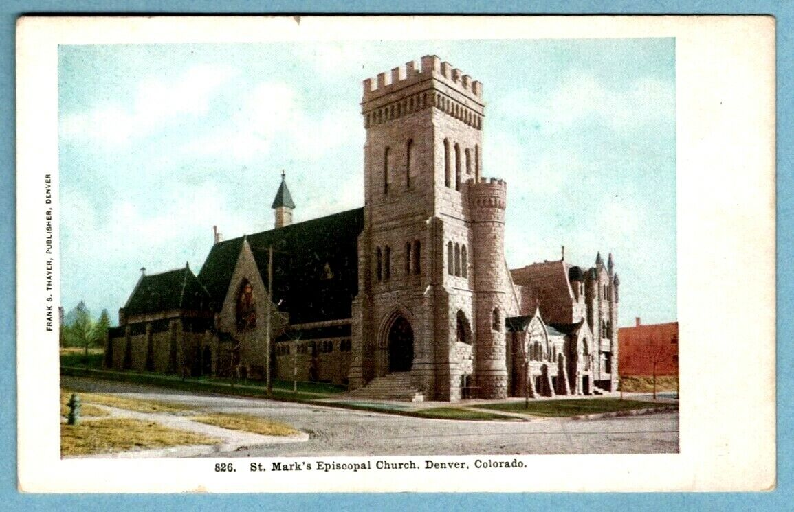 St Marks Episcopal Church Denver Colorado Postcard 1907