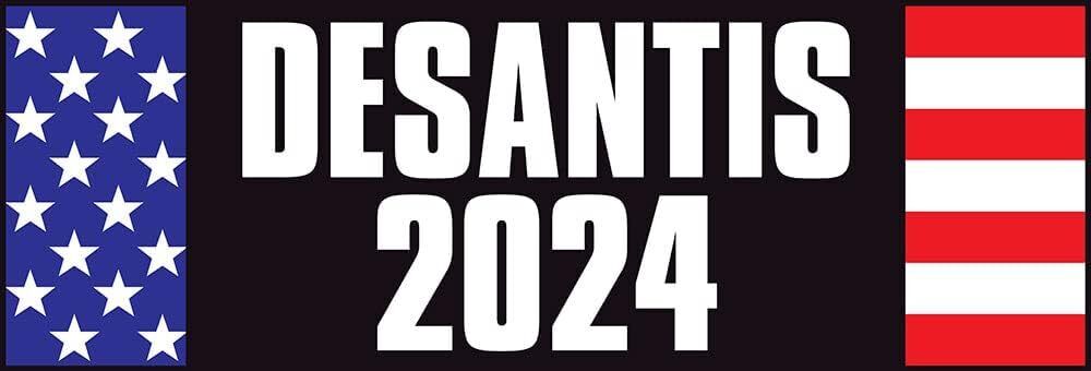 Desantis 2024 Stars and Stripes Bumper Sticker (Ron Decal for President 24... 